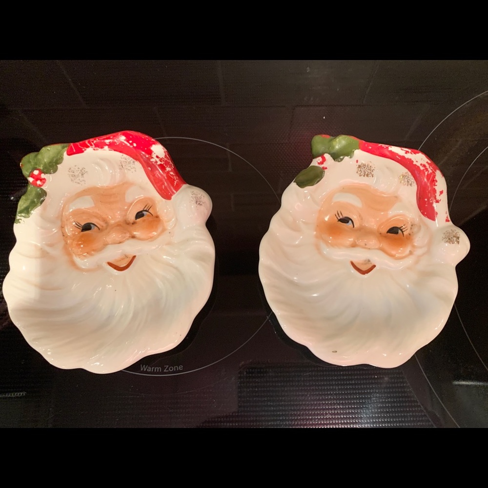 ✳️Bundle only✳️ 🎅🏻💕 Set of 2 Vintage Santa Dishes - Picture 2 of 6